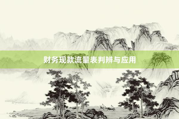 财务现款流量表判辨与应用